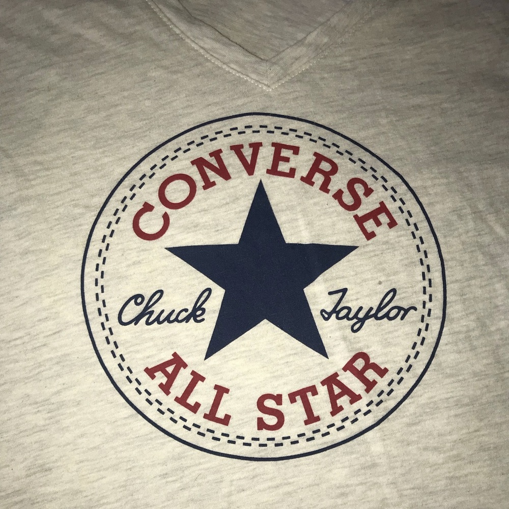 White and Gray Chuck Taylor Shirt